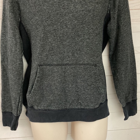 J.Crew Size S Vintage Fleece Charcoal Gray Mock Neck Pullover Sweatshirt - Picture 5 of 8